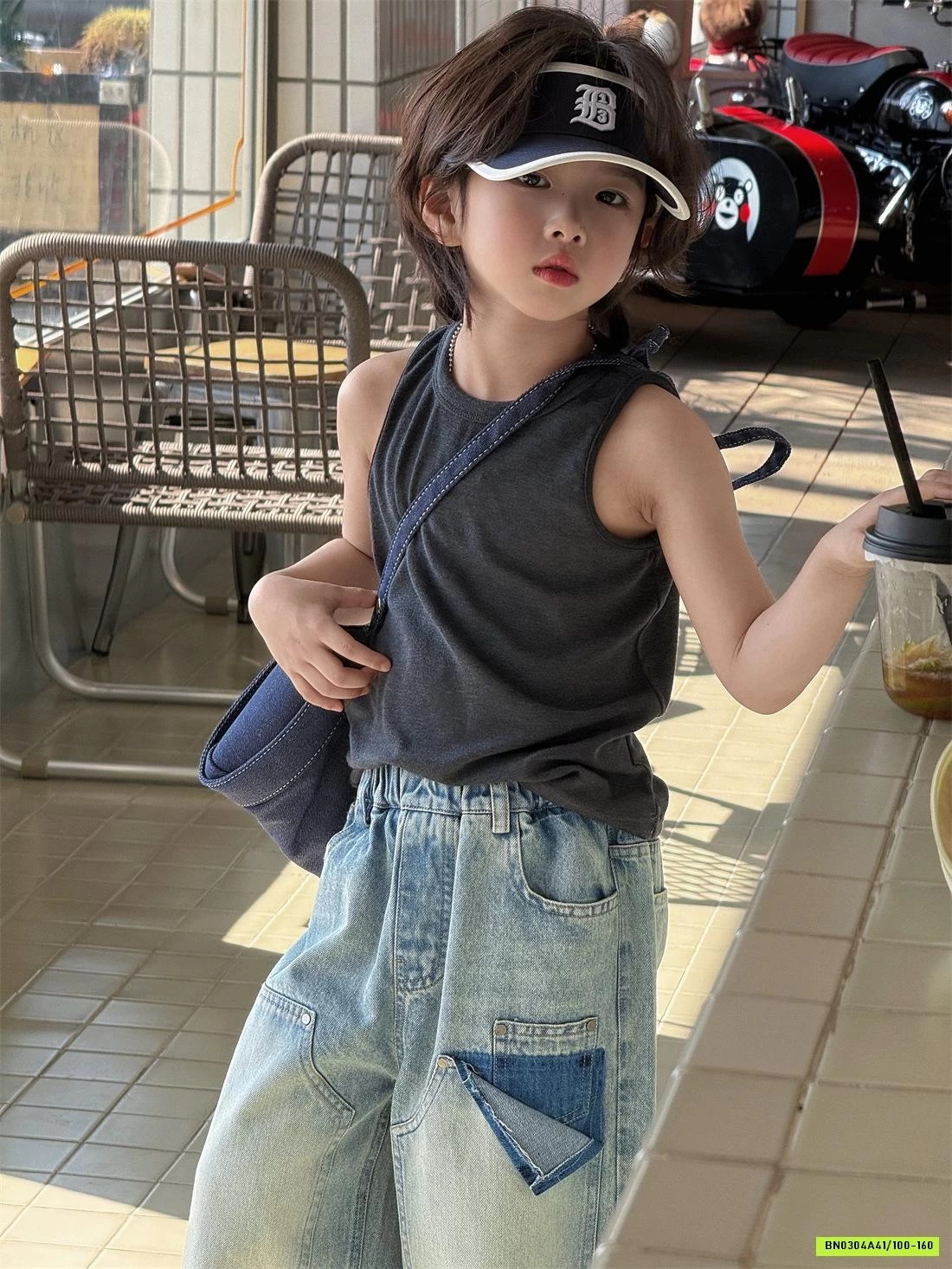 JEANS SUÔNG BẠC GỐI GIẢ TÚI CÁ TÍNH CHEESE