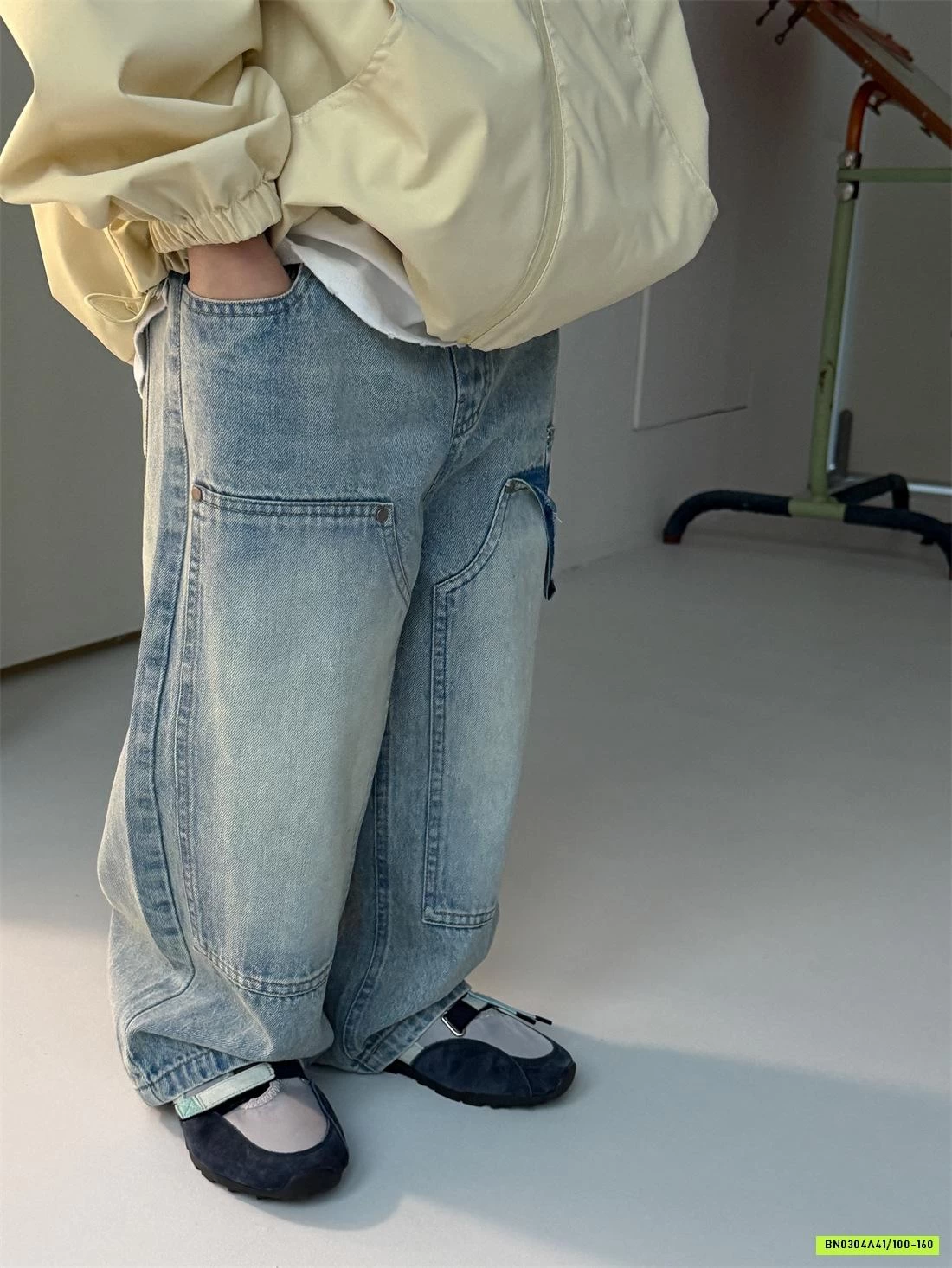 JEANS SUÔNG BẠC GỐI GIẢ TÚI CÁ TÍNH CHEESE