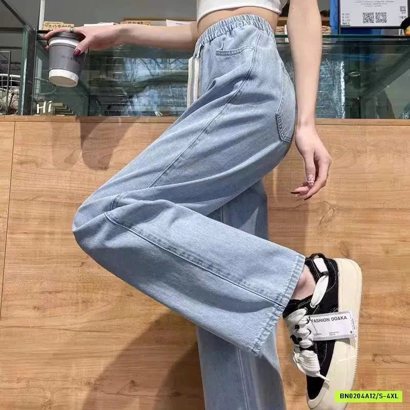 QUẦN JEAN NỮ ỐNG RỘNG CẠP CAO
