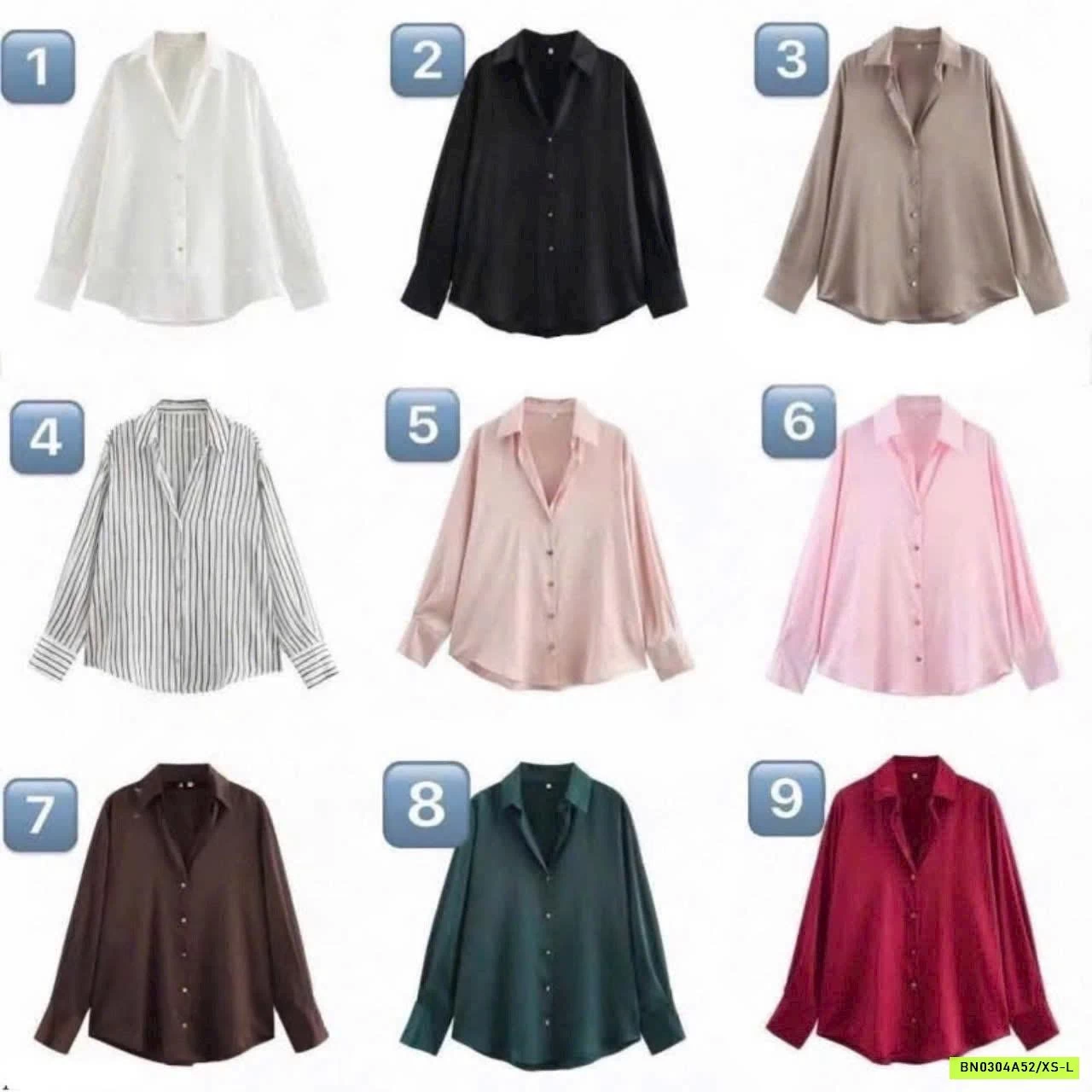 ÁO SƠ MI LỤA SATIN CHO NỮ KASLEAD