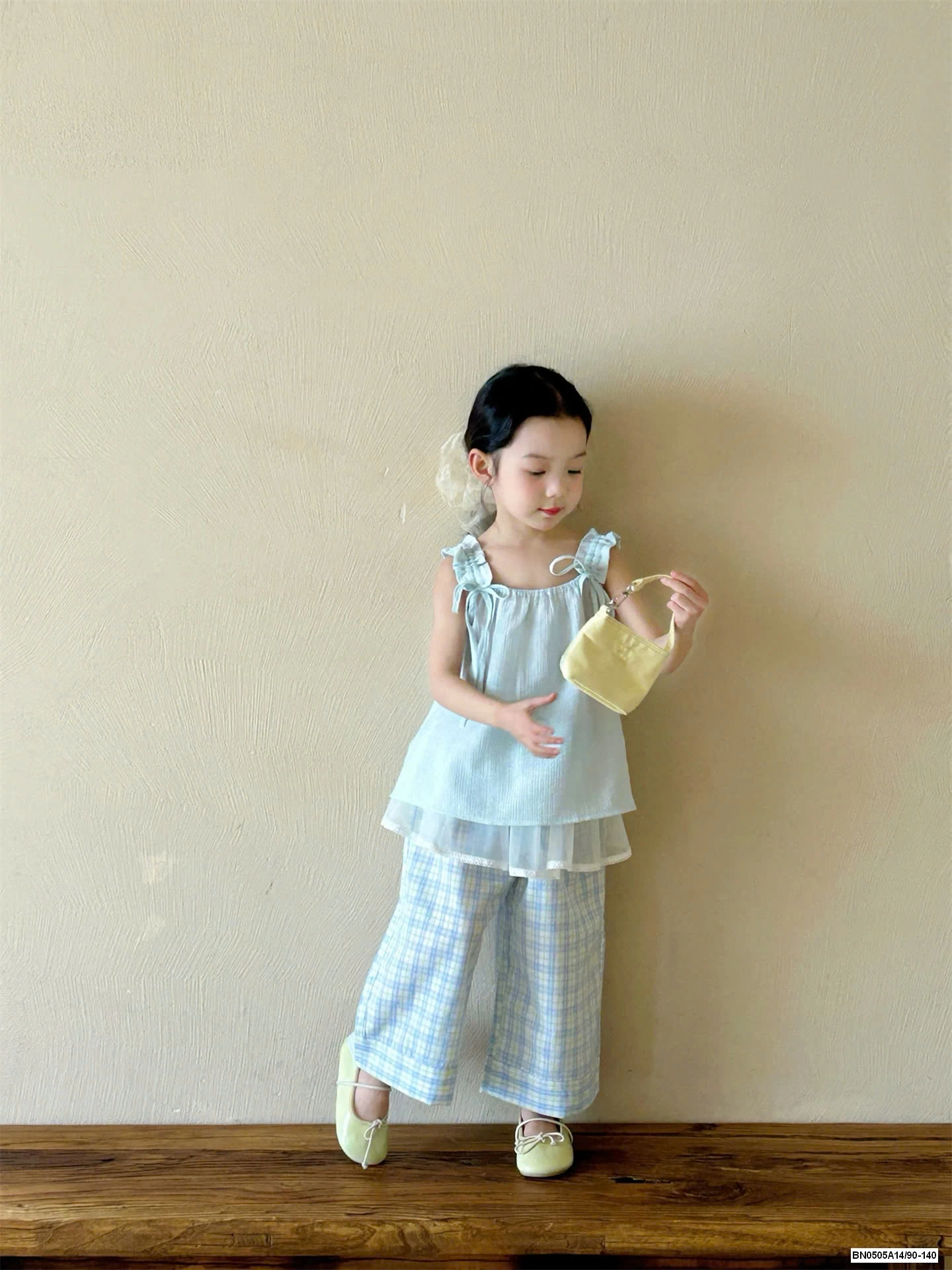 ÁO 2 DÂY BÁNH BÈO MIX QUẦN CARO