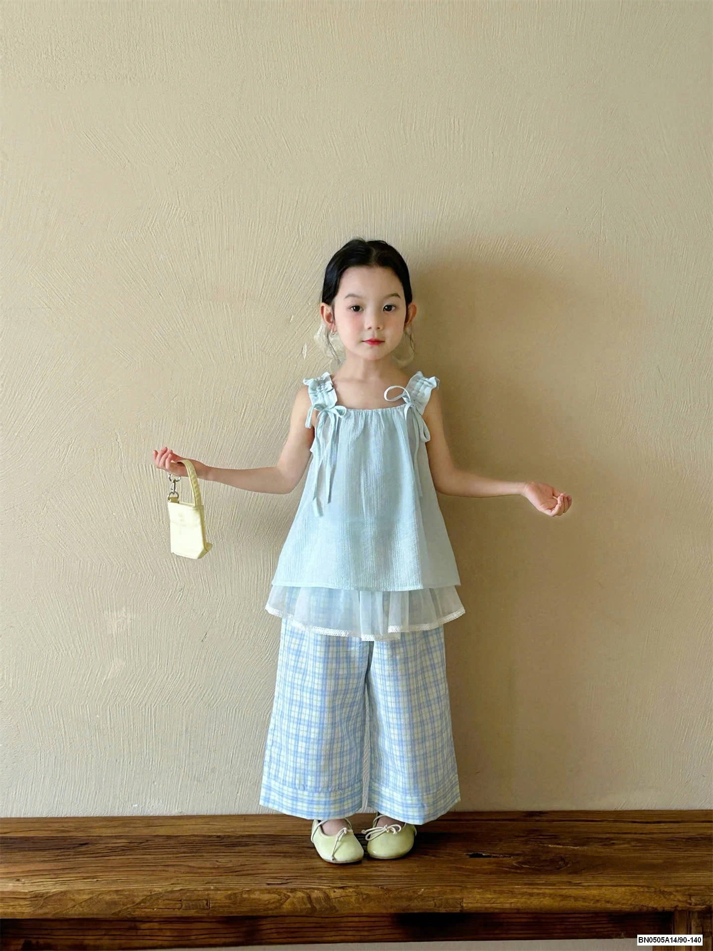 ÁO 2 DÂY BÁNH BÈO MIX QUẦN CARO