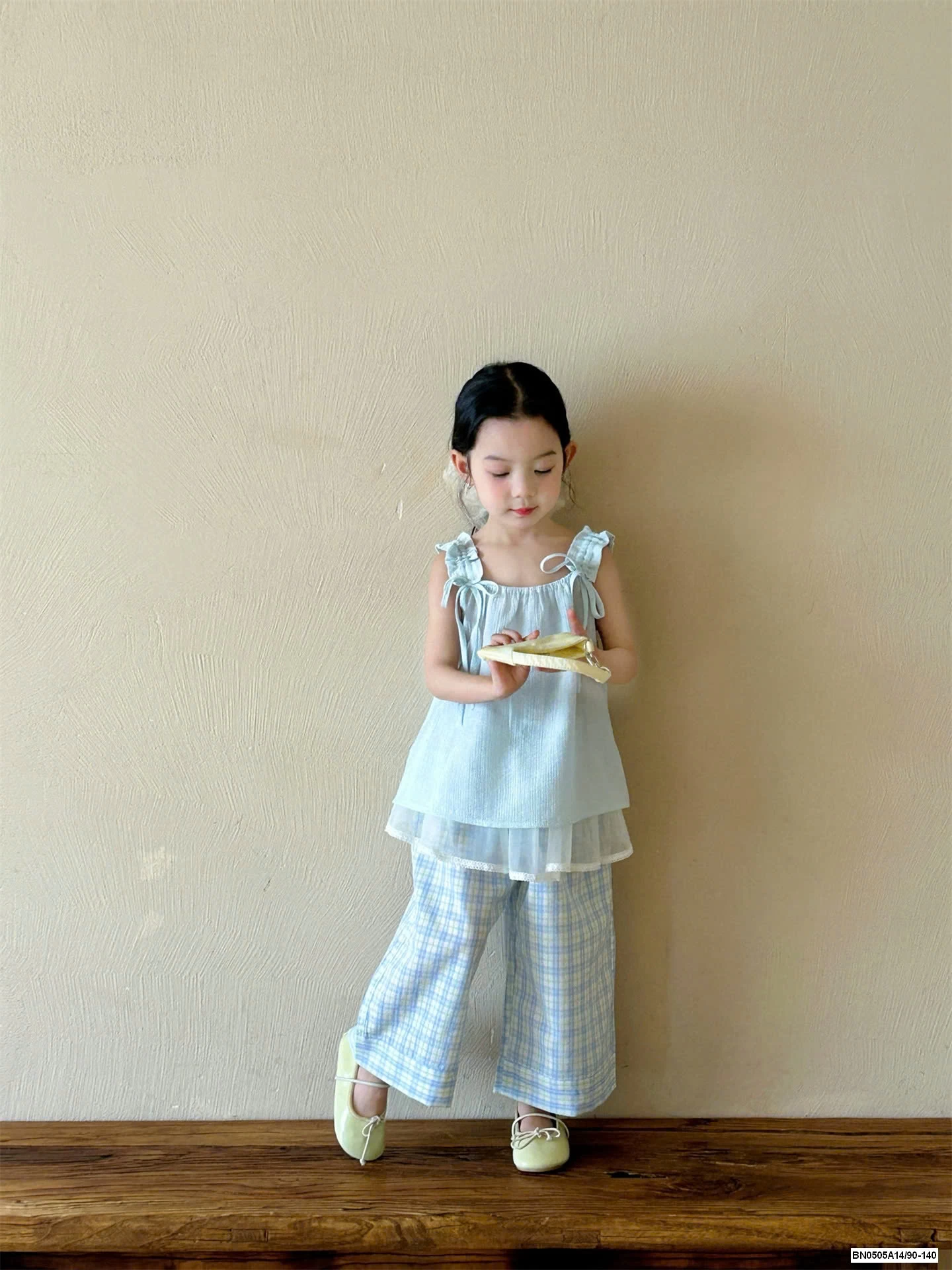 ÁO 2 DÂY BÁNH BÈO MIX QUẦN CARO