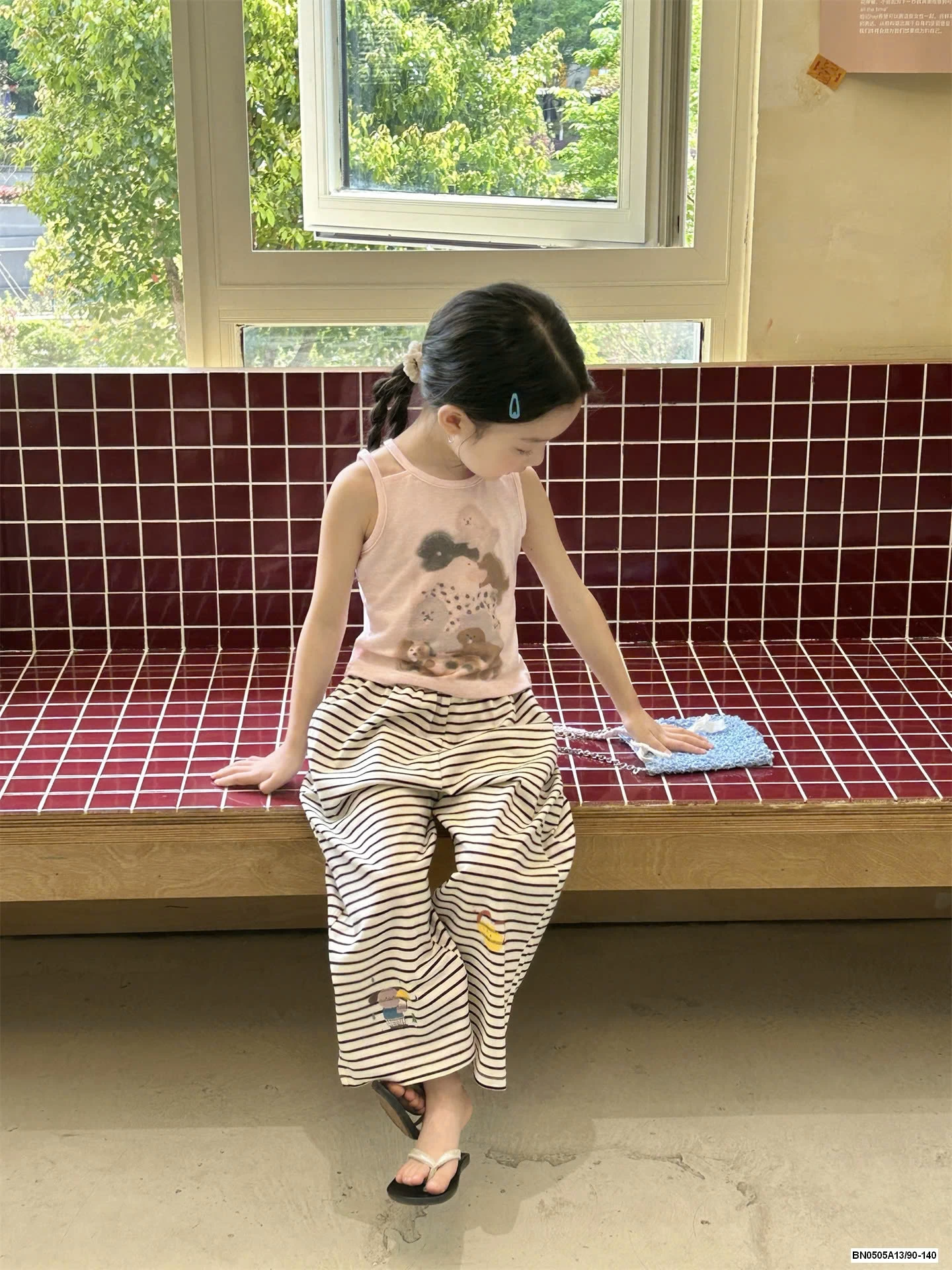 ÁO SÁT NÁCH MIX QUẦN SUÔNG KẺ