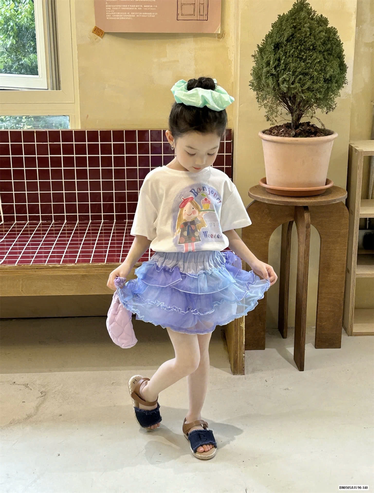 ÁO THUN MIX CV TUTU TÍM