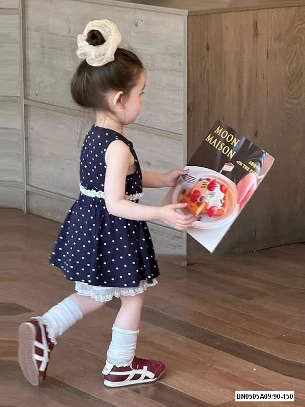 SÉT VÁY CHẤM BI VIỀN REN