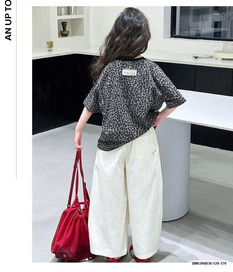 SÉT ÁO THUN DA BÁO MIX QUẦN SUÔNG TRẮNG