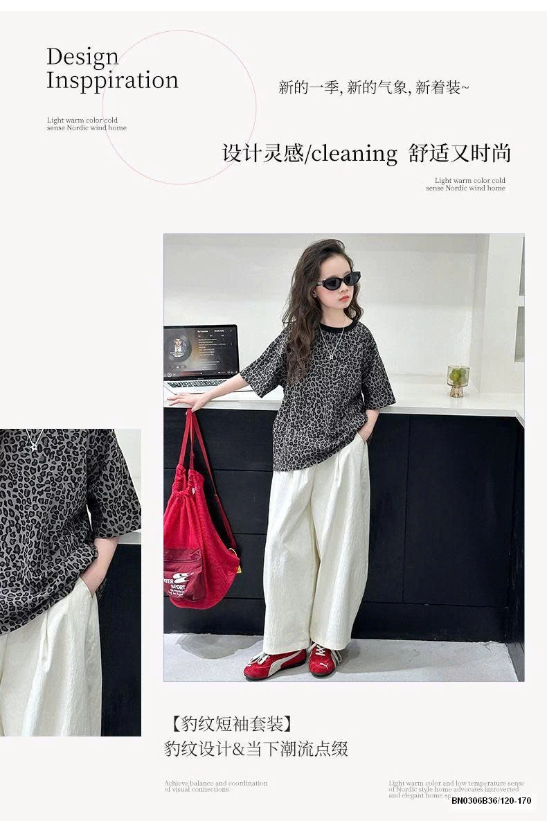 SÉT ÁO THUN DA BÁO MIX QUẦN SUÔNG TRẮNG