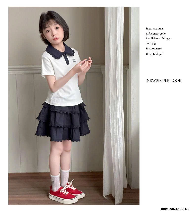 SÉT ÁO THUN MIN MIX CHÂN VÁY XỎE