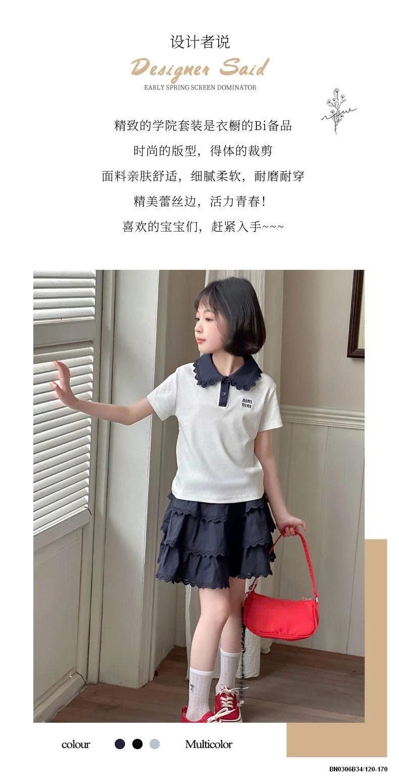 SÉT ÁO THUN MIN MIX CHÂN VÁY XỎE