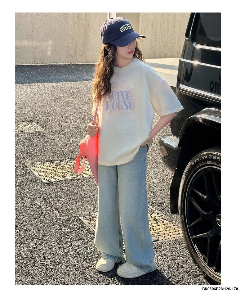 ÁO THUN WINE HOUSE MIX JEAN SUÔNG BẠC MÀU