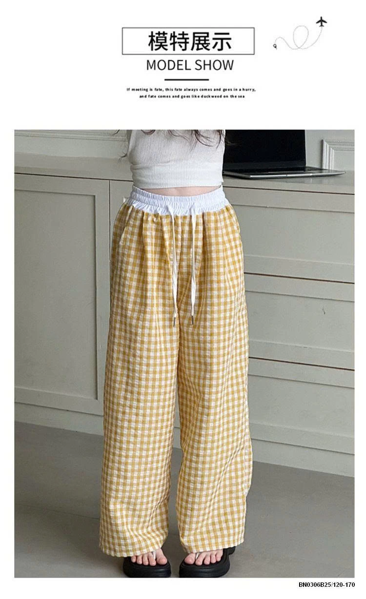 QUẦN SUÔNG CARO NHỎ CẠP CHUN