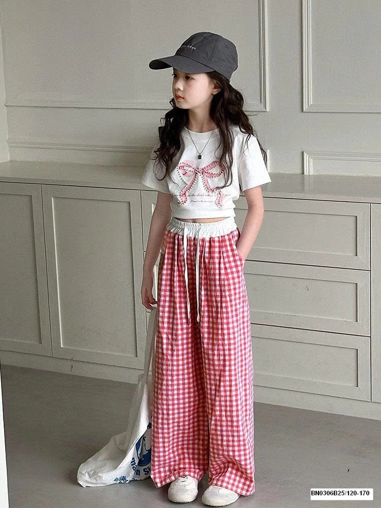 QUẦN SUÔNG CARO NHỎ CẠP CHUN