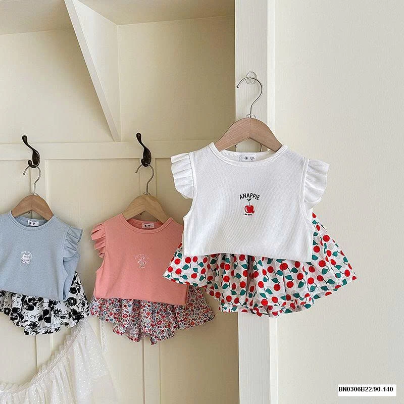 SÉT ÁO CÁNH TIÊN MIX QUẦN VÁY HOA