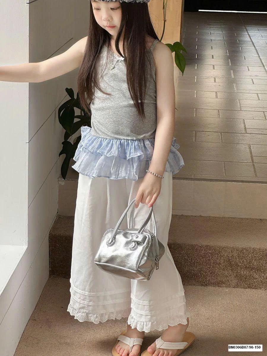 SÉT ÁO 2 DÂY VIỀN BÉO MIX QUẦN SUÔNG TRẮNG