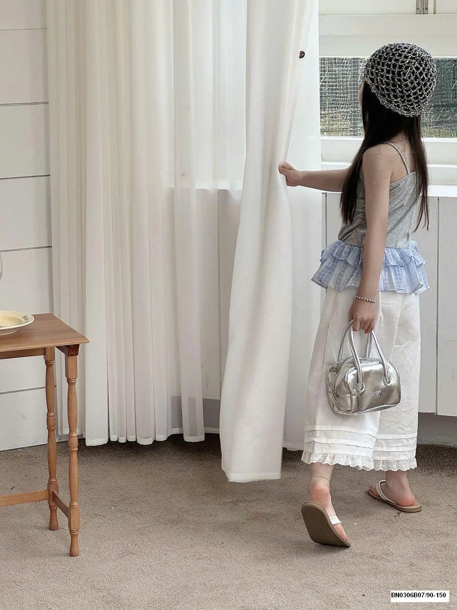 SÉT ÁO 2 DÂY VIỀN BÉO MIX QUẦN SUÔNG TRẮNG