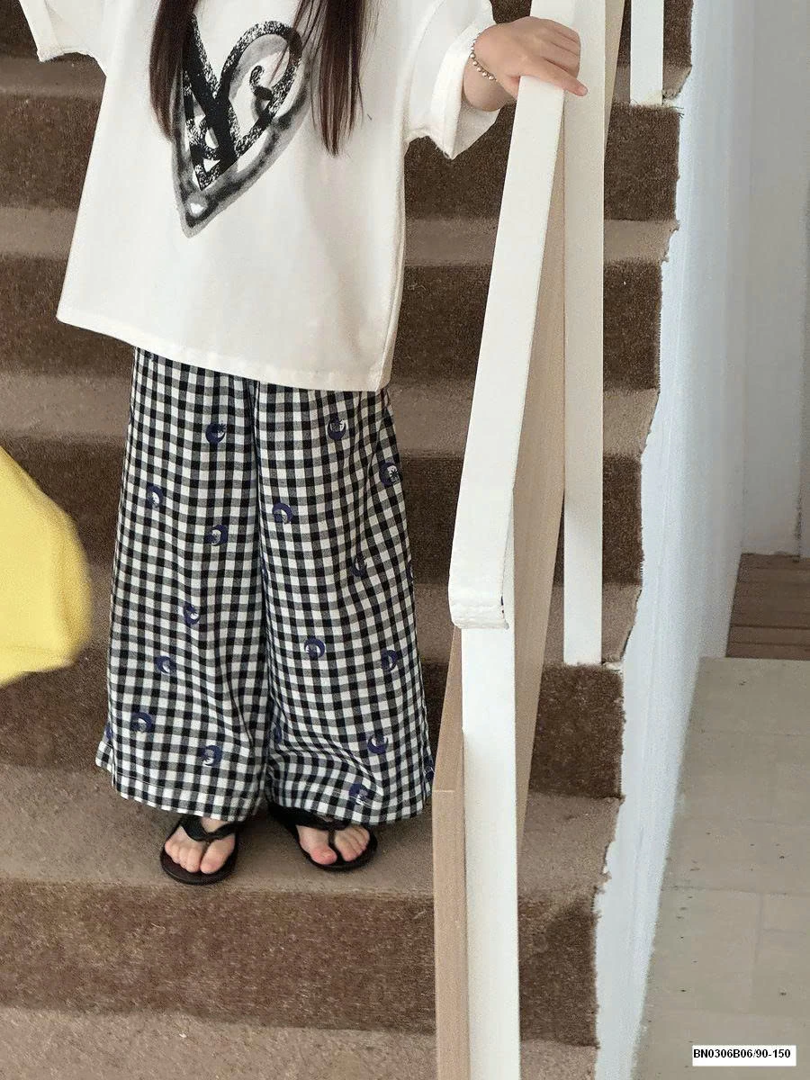 SÉT ÁO THUN TRÁI TIM MIX QUẦN SUÔNG CARO