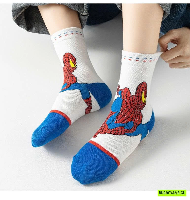 SÉT 5Đ TẤT SPIDERMAN CAO CỔ