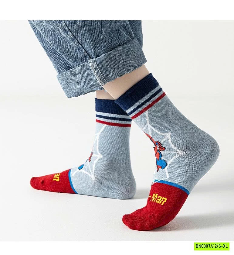 SÉT 5Đ TẤT SPIDERMAN CAO CỔ