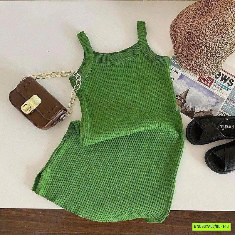 ĐẦM LEN 2 DÂY XANH