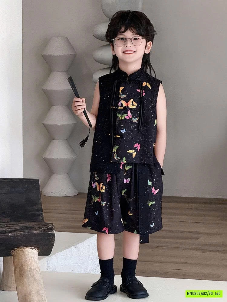 SÉT BỘ CỔ TRANG HỌA TIẾT BƯỚM BT