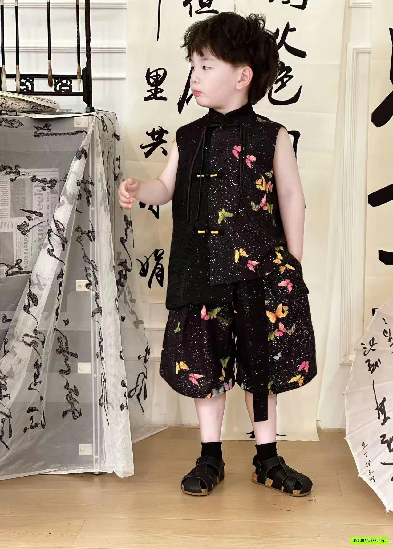 SÉT BỘ CỔ TRANG HỌA TIẾT BƯỚM BT