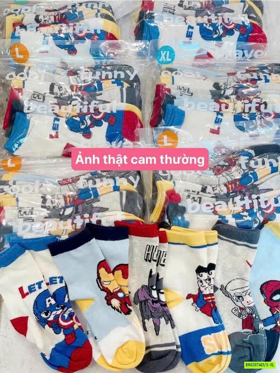 SÉT 6Đ TẤT SIÊU ANH HÙNG