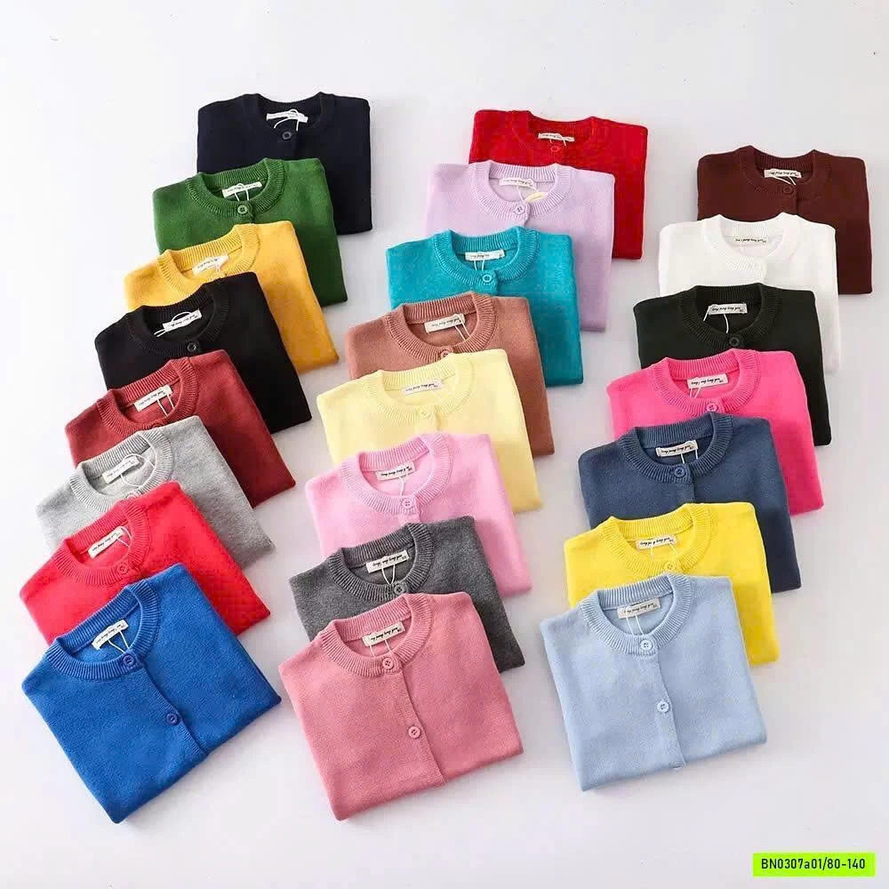 CARDIGAN TRƠN MÀU QUỐC DÂN