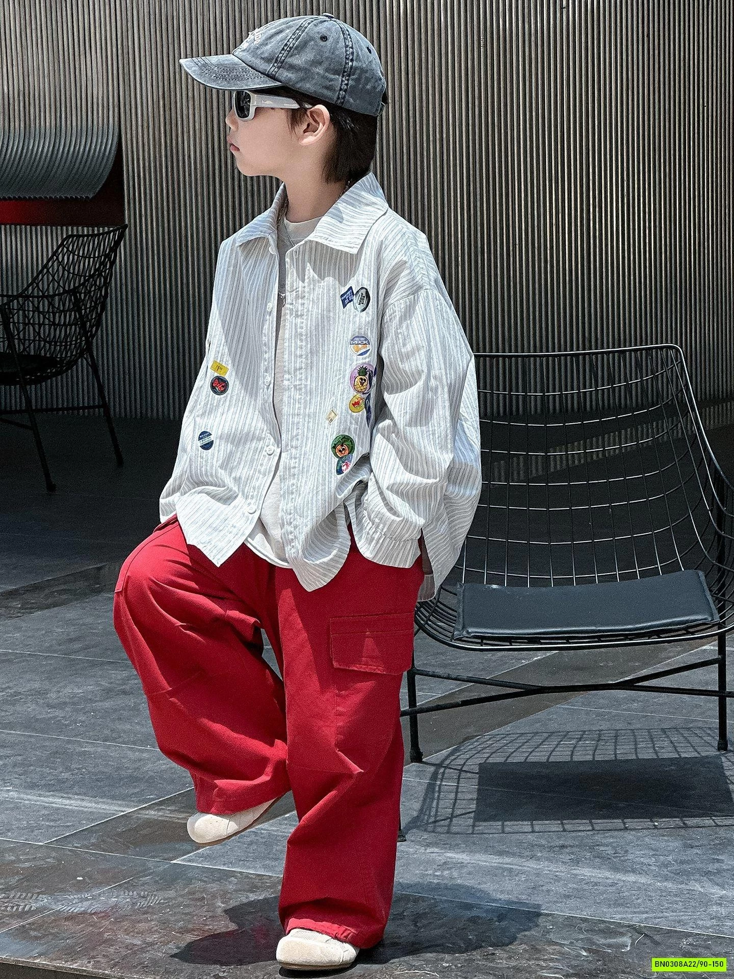 SƠ MI SỌC IN HÌNH DÀI TAY MÙA THU