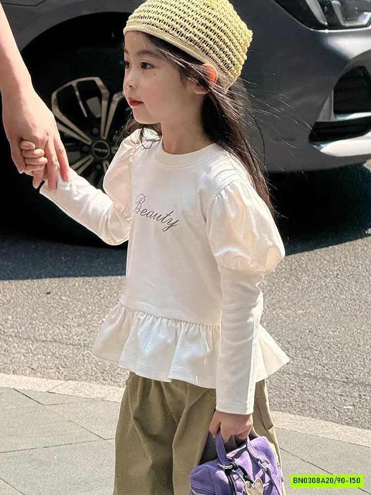 ÁO THUN TAY BỒNG GẤU VIỀN BÈO