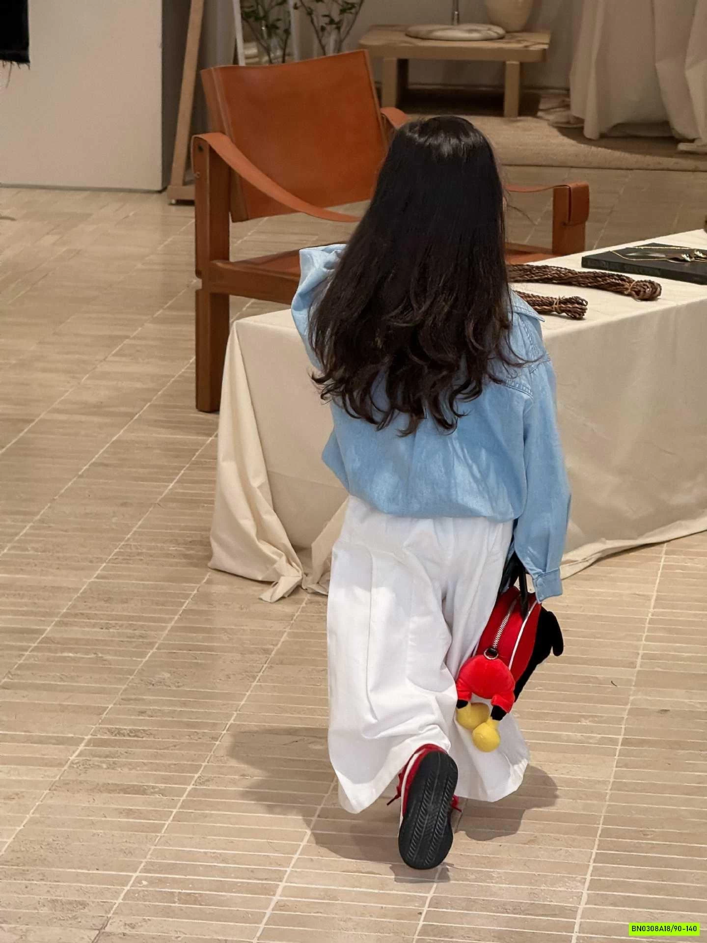 ÁO DENIM GIẢ 2 LỚP MIX QUẦN TRẮNG