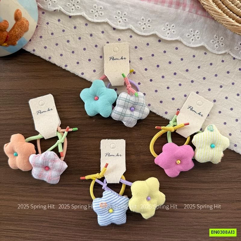 SÉT KẸP+CHUN BUỘC TÓC HOA