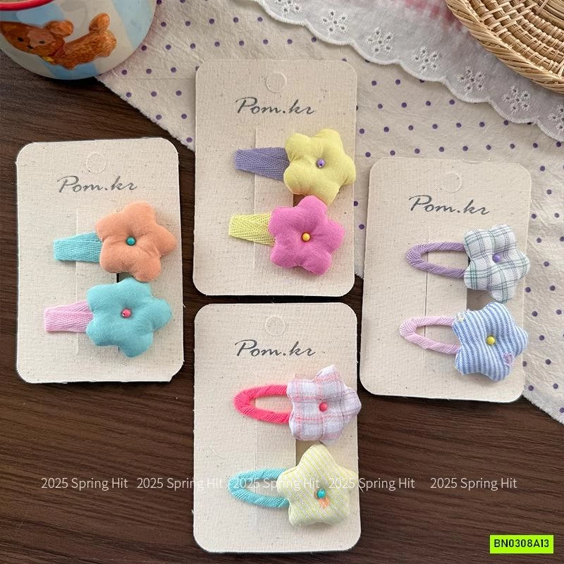 SÉT KẸP+CHUN BUỘC TÓC HOA