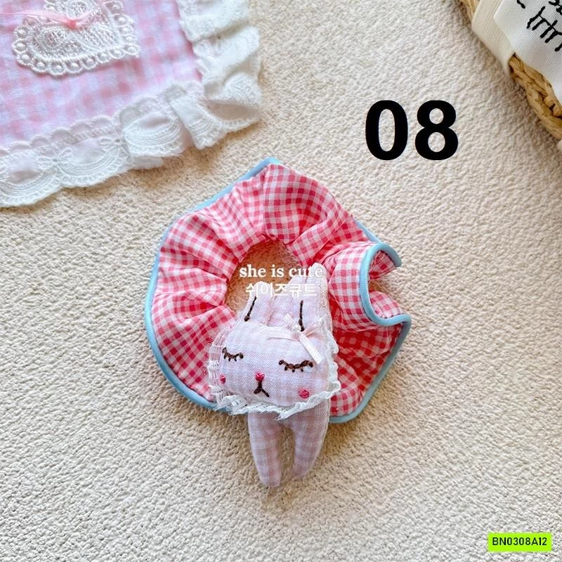 DÂY BUỘC TÓC CARO GẮN BÚP BÊ