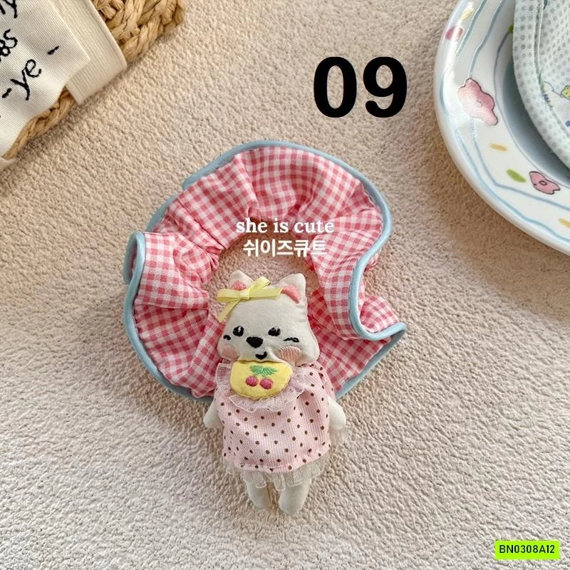 DÂY BUỘC TÓC CARO GẮN BÚP BÊ