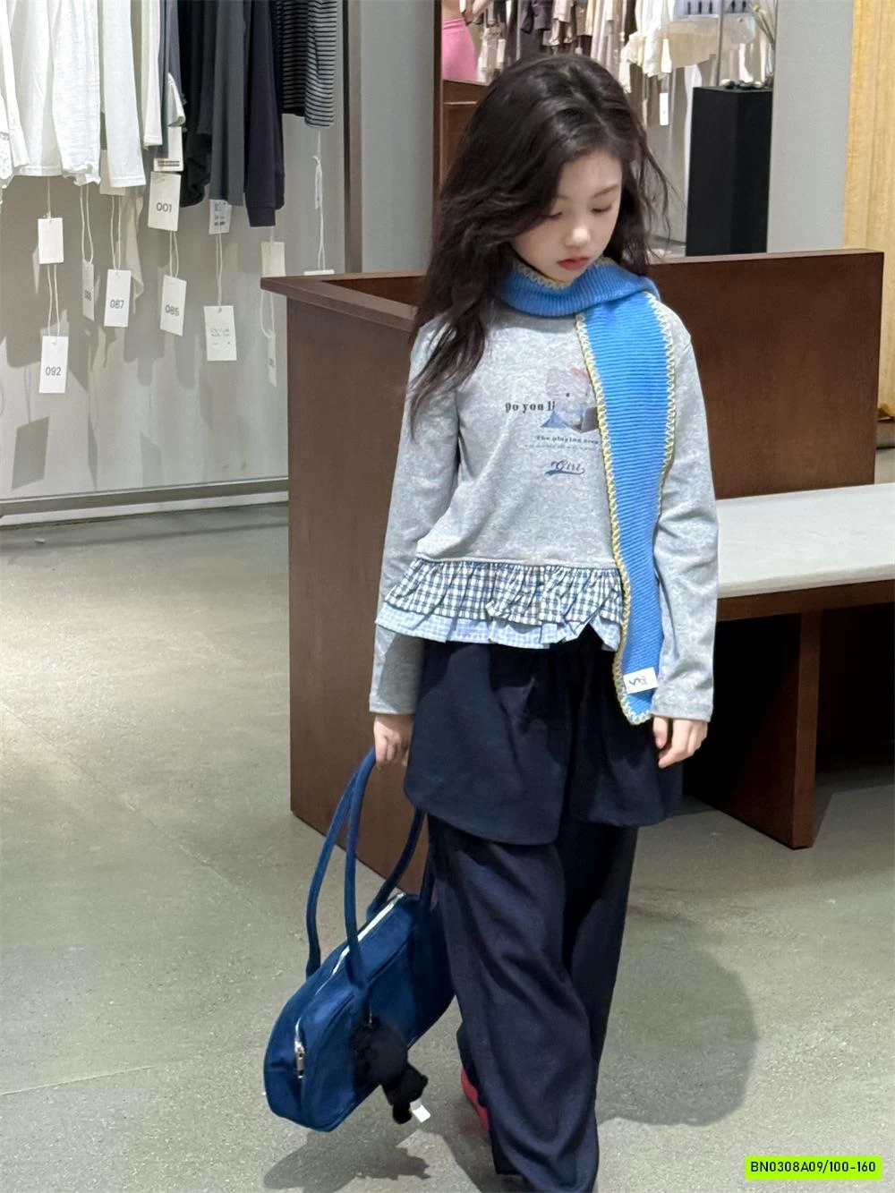 ÁO THUN PHỐI VIỀN BÈO CARO