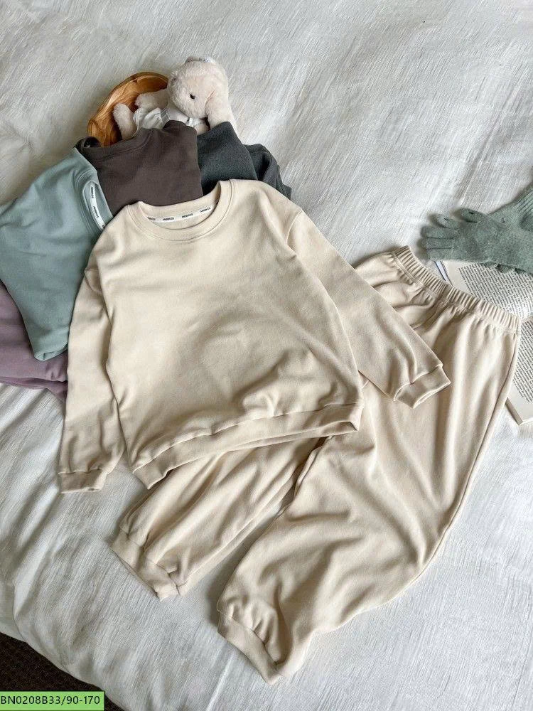 BỘ COTOTN TRƠN MÀU THU ĐÔNG AMBB  25H034
