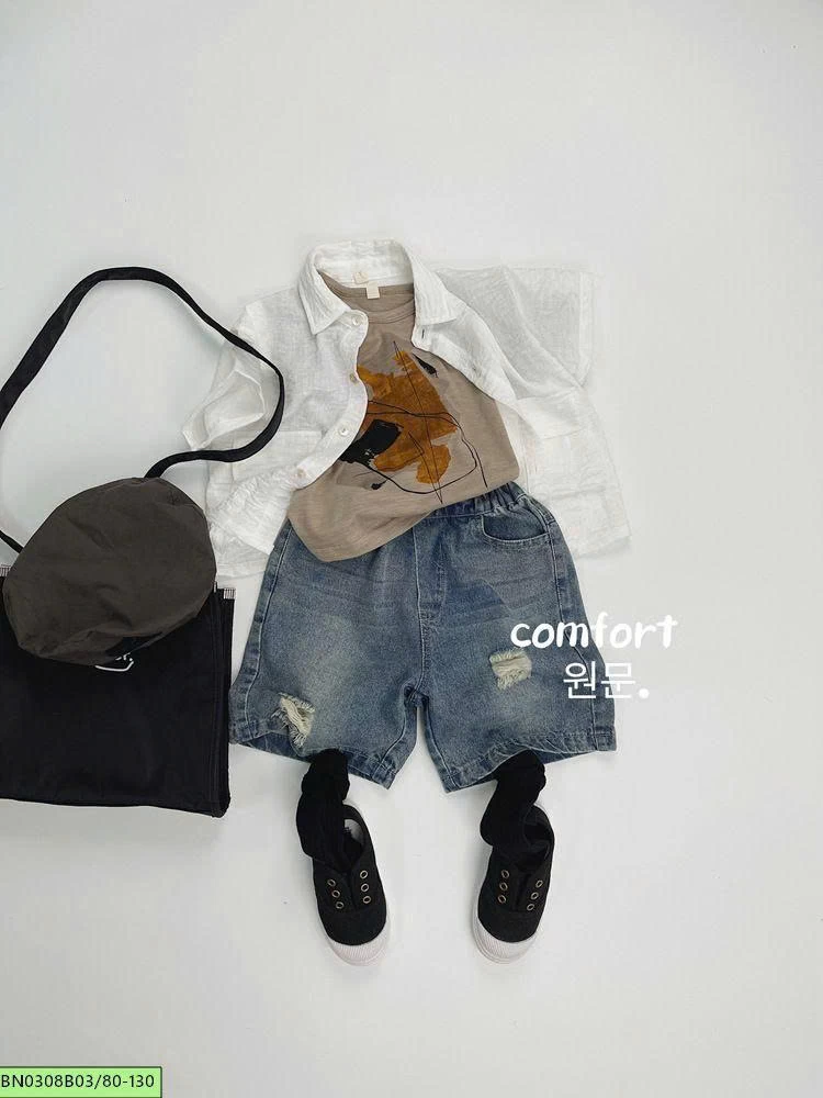 QUẦN SHORT JEAN RÁCH HÀN QUỐC