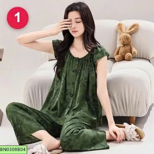 BỘ PIJAMA HOA NỮ