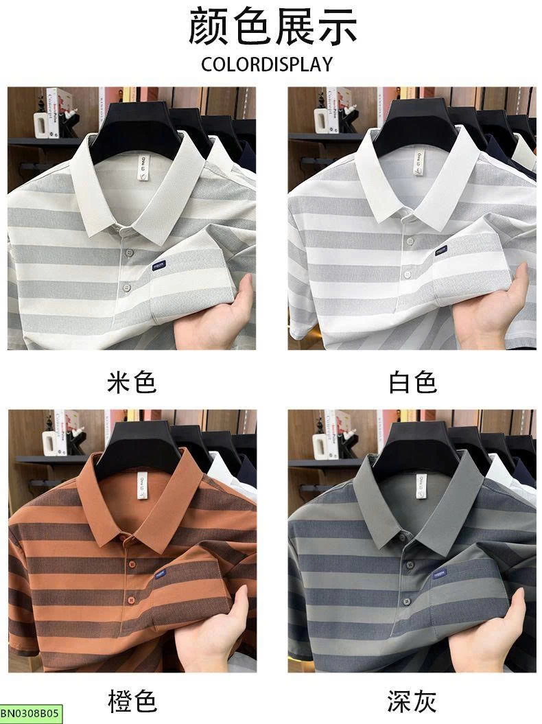 ÁO POLO KẺ NGANG NAM
