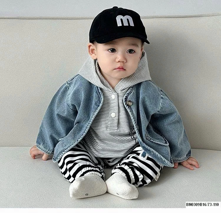 ÁO KHOÁC JEAN HÀN QUỐC MIX THUN CÓ MŨ