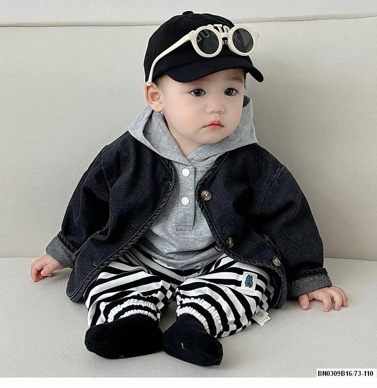 ÁO KHOÁC JEAN HÀN QUỐC MIX THUN CÓ MŨ