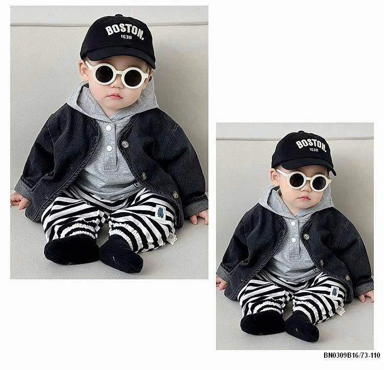 ÁO KHOÁC JEAN HÀN QUỐC MIX THUN CÓ MŨ