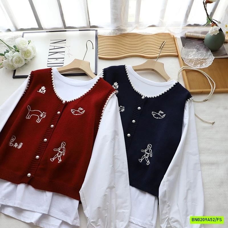 SÉT ÁO SƠ MI + GILE NỮ