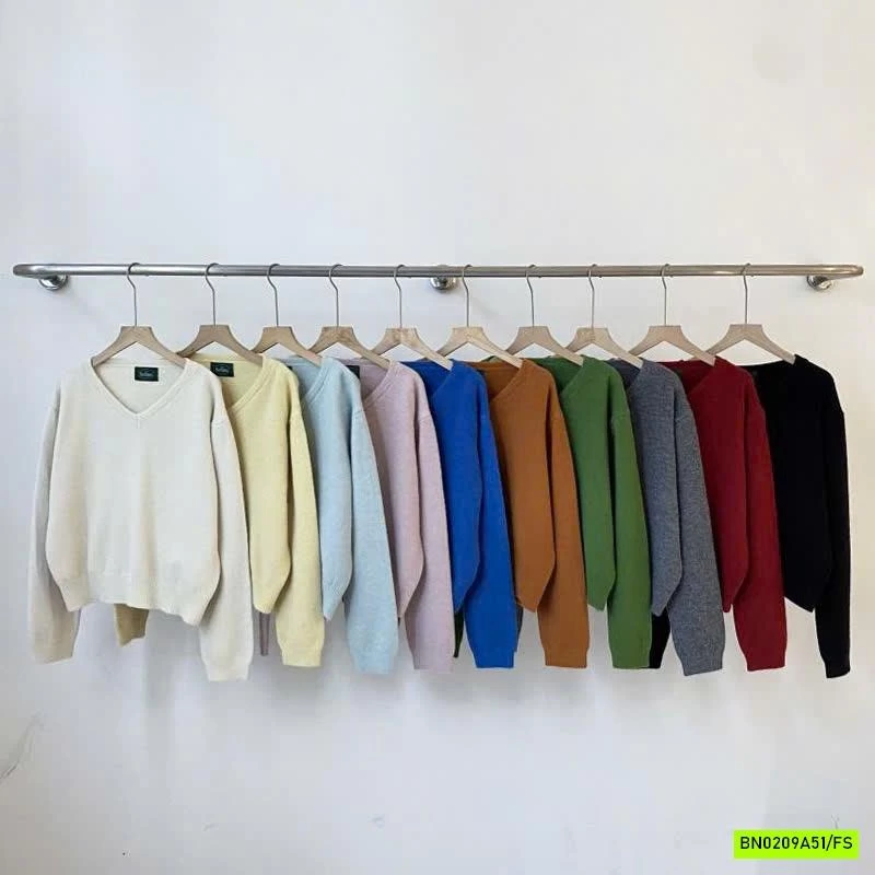 ÁO LEN DỆT KIM CỔ TIM CHO NỮ