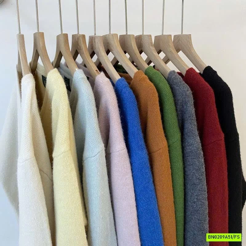 ÁO LEN DỆT KIM CỔ TIM CHO NỮ