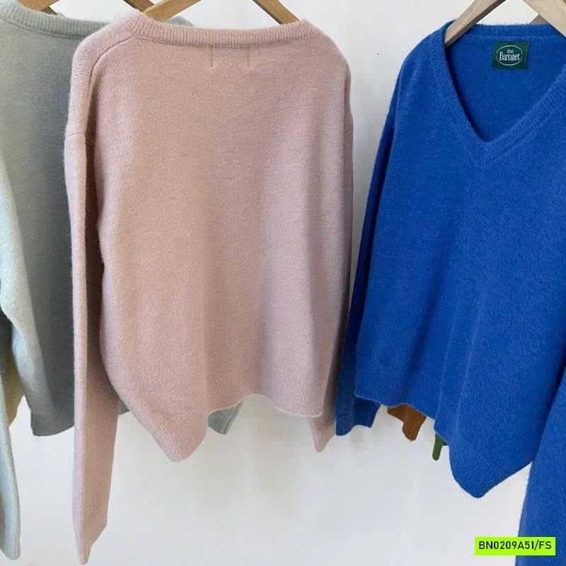 ÁO LEN DỆT KIM CỔ TIM CHO NỮ