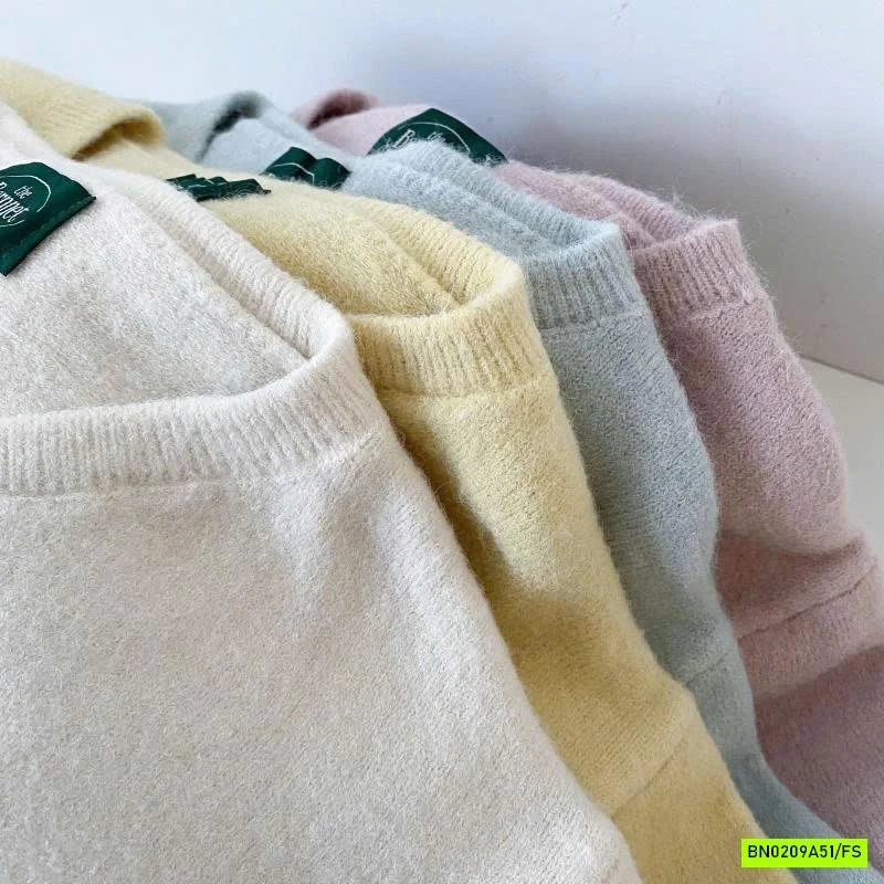 ÁO LEN DỆT KIM CỔ TIM CHO NỮ