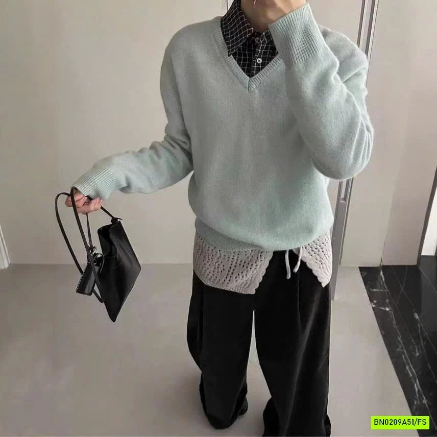 ÁO LEN DỆT KIM CỔ TIM CHO NỮ