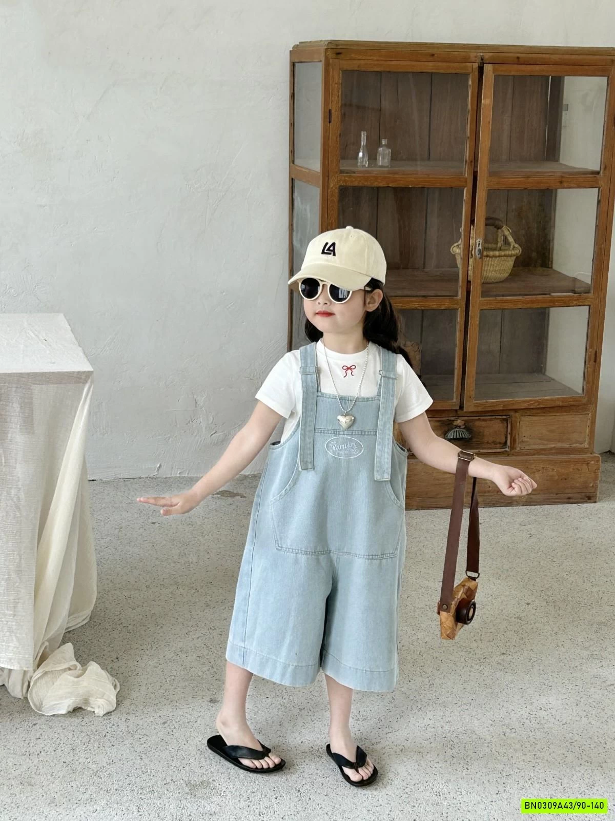 YẾM XANH ỐNG RỘNG MIX ÁO THUN NƠ